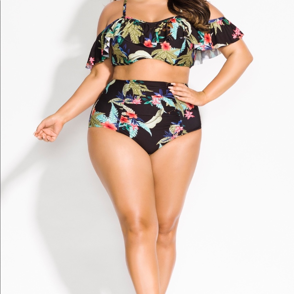 City Chic Bahamas High Waste Two Piece